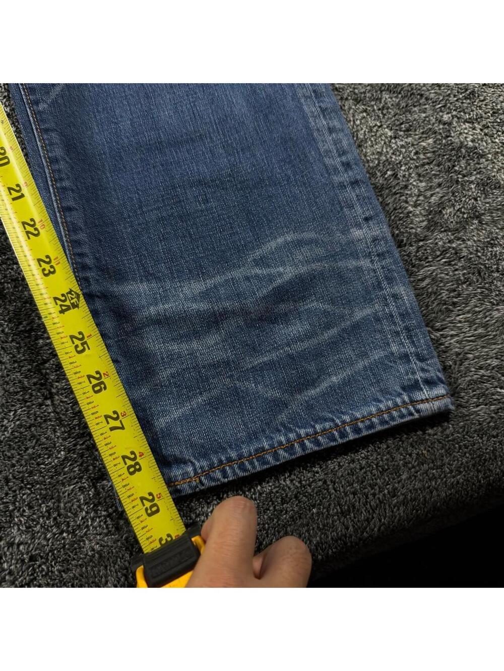 Y2K Grunge Rockstar Archive Levi’s 504 Straight Leg Faded Jeans - Fits 34x29! - Picture 4 of 7